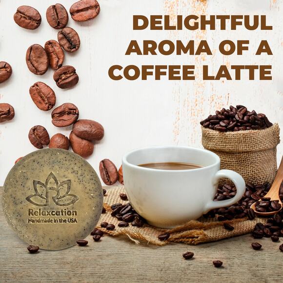 Natural Coffee Scrub Soap Bar - Exfoliating - Picture 2 of 6